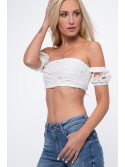 Creamy openwork Spanish top ZZ341 - Online store - Boutique